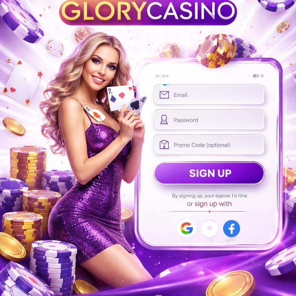 GLORYCASINO secure member area with account entry screen